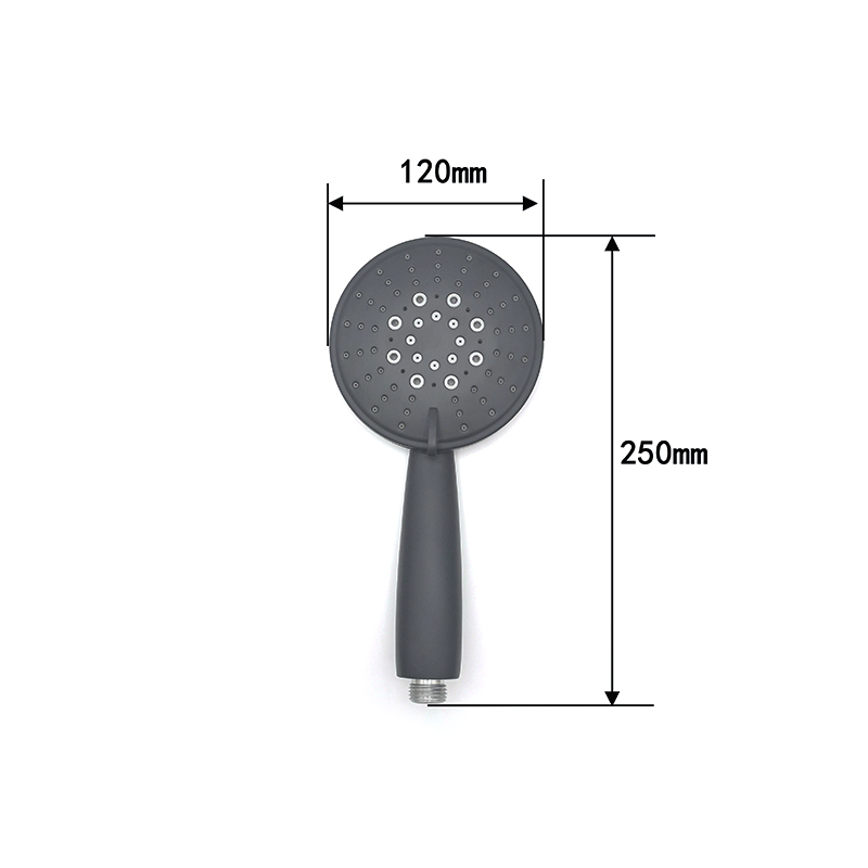 Booster-Dusche runder schwarzer Edelstahl-Sprinkler 6613