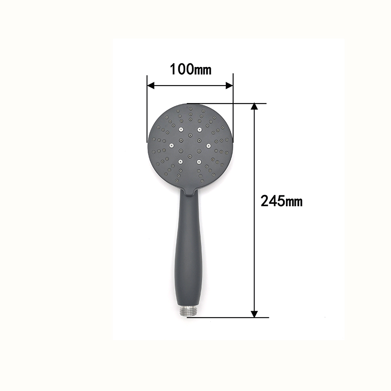 Schwarzes Dusch-Handbrause-Badeset 6616