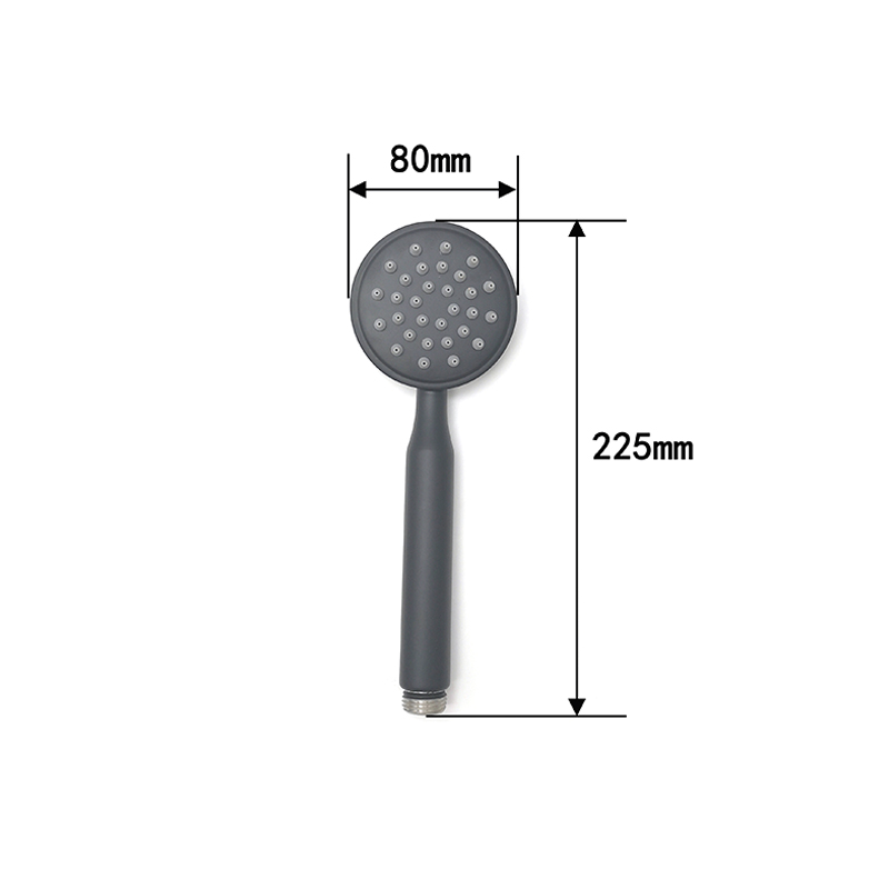 Schwarzes Booster-Duschkopfset aus Edelstahl 6606